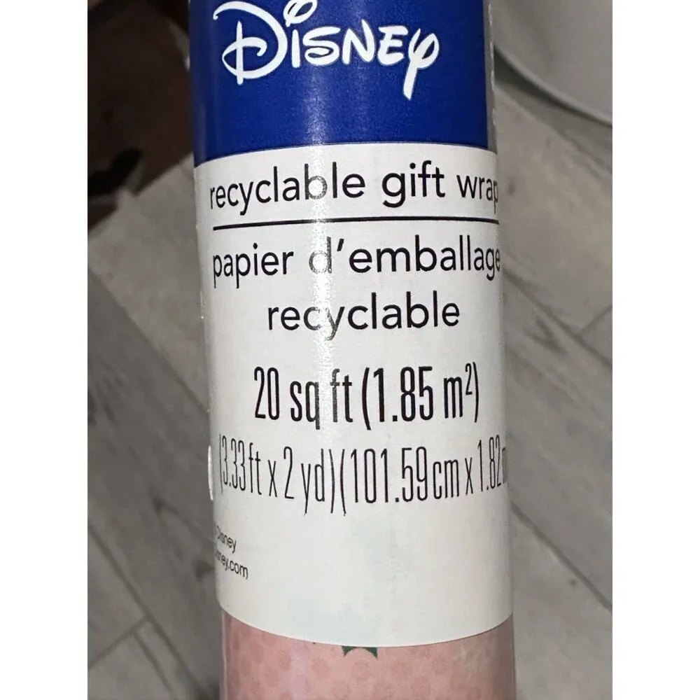 Mickey Minnie Birthday Christmas Present Gift Wrapping Paper 20 SqFT Folded - Picture 3 of 3
